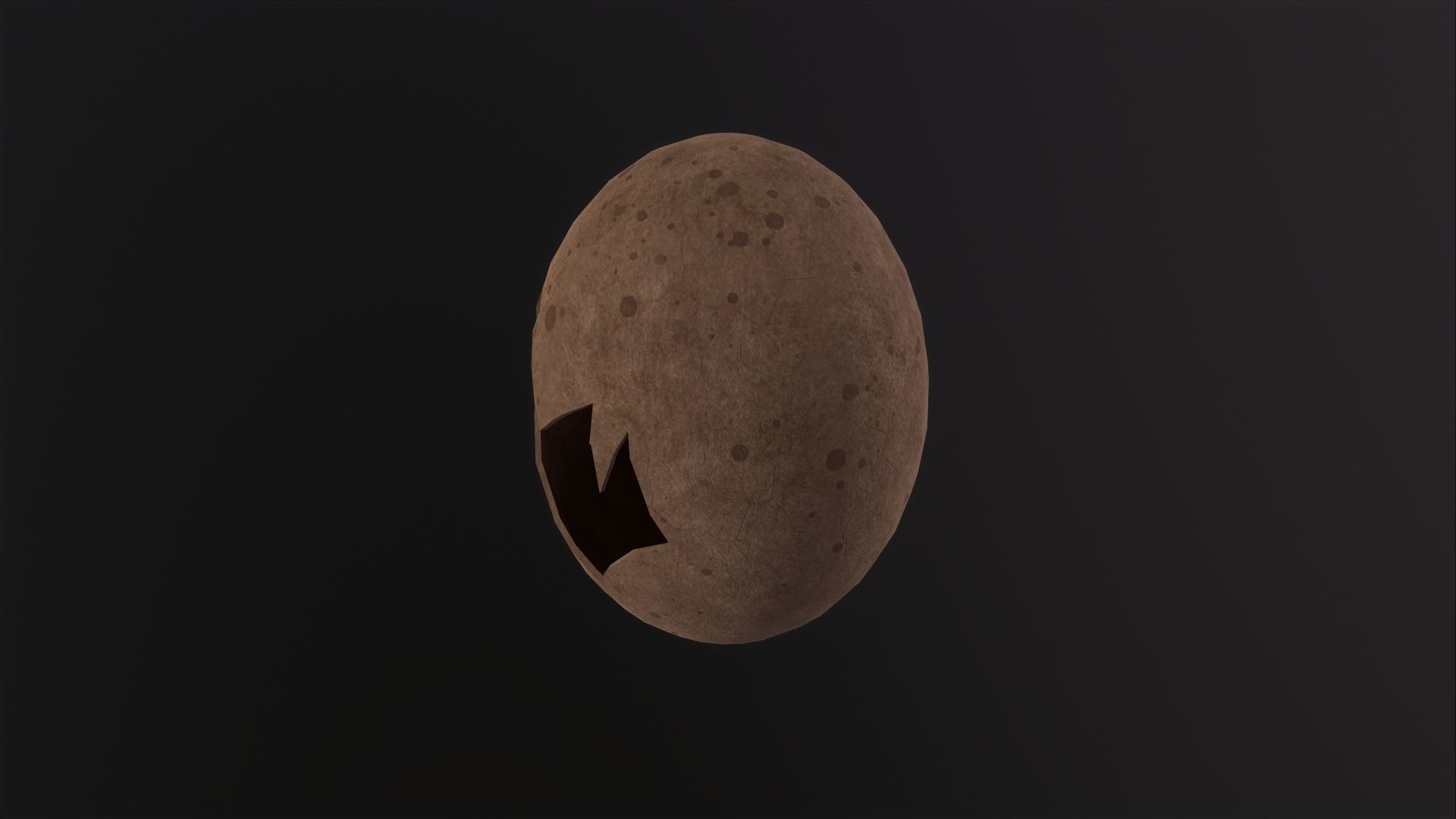 Broken Dinosaur Egg 3D Model Low-poly 3D model_5