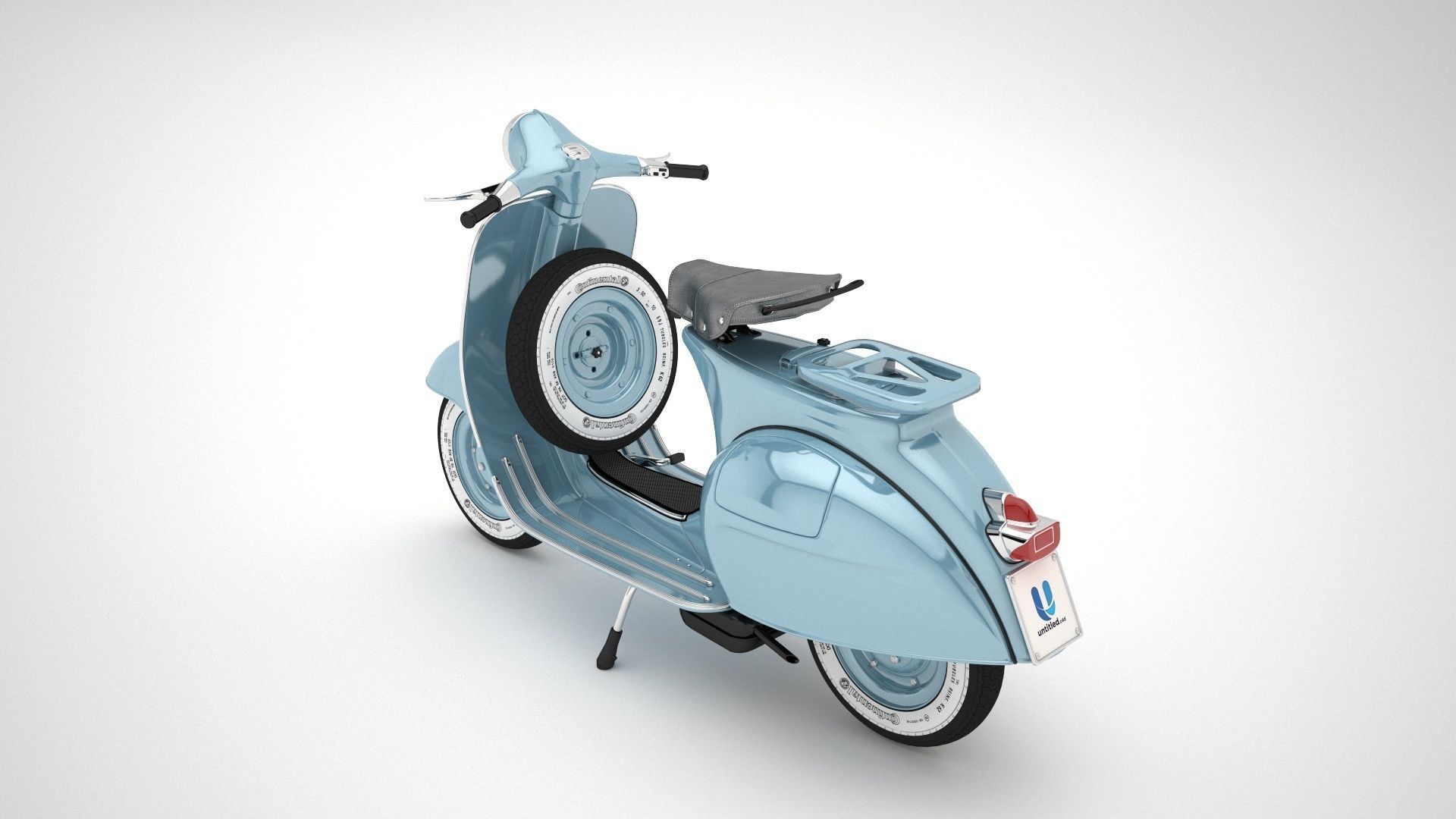 Classic Vintage Vespa 3D model_4