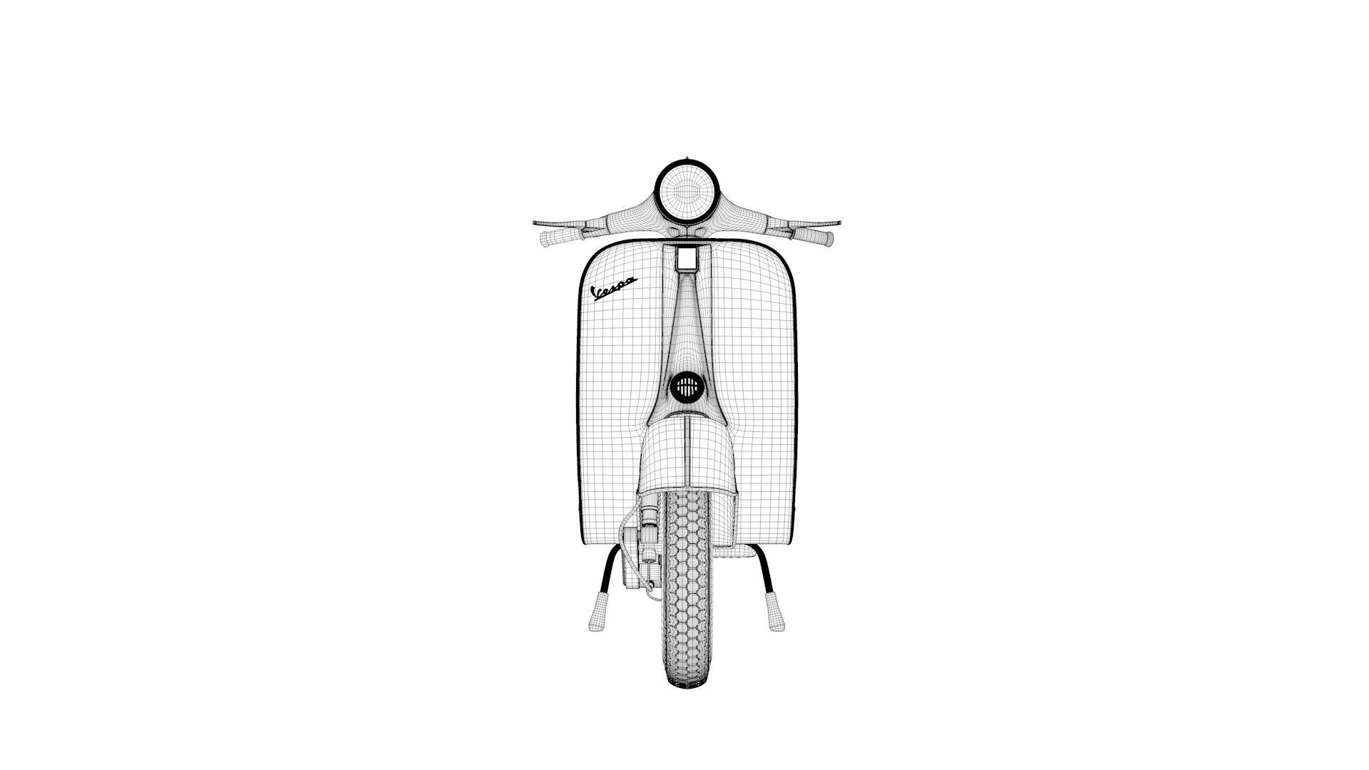 Classic Vintage Vespa 3D model_7