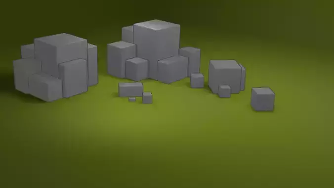 Simple stylized rocks asstes pack