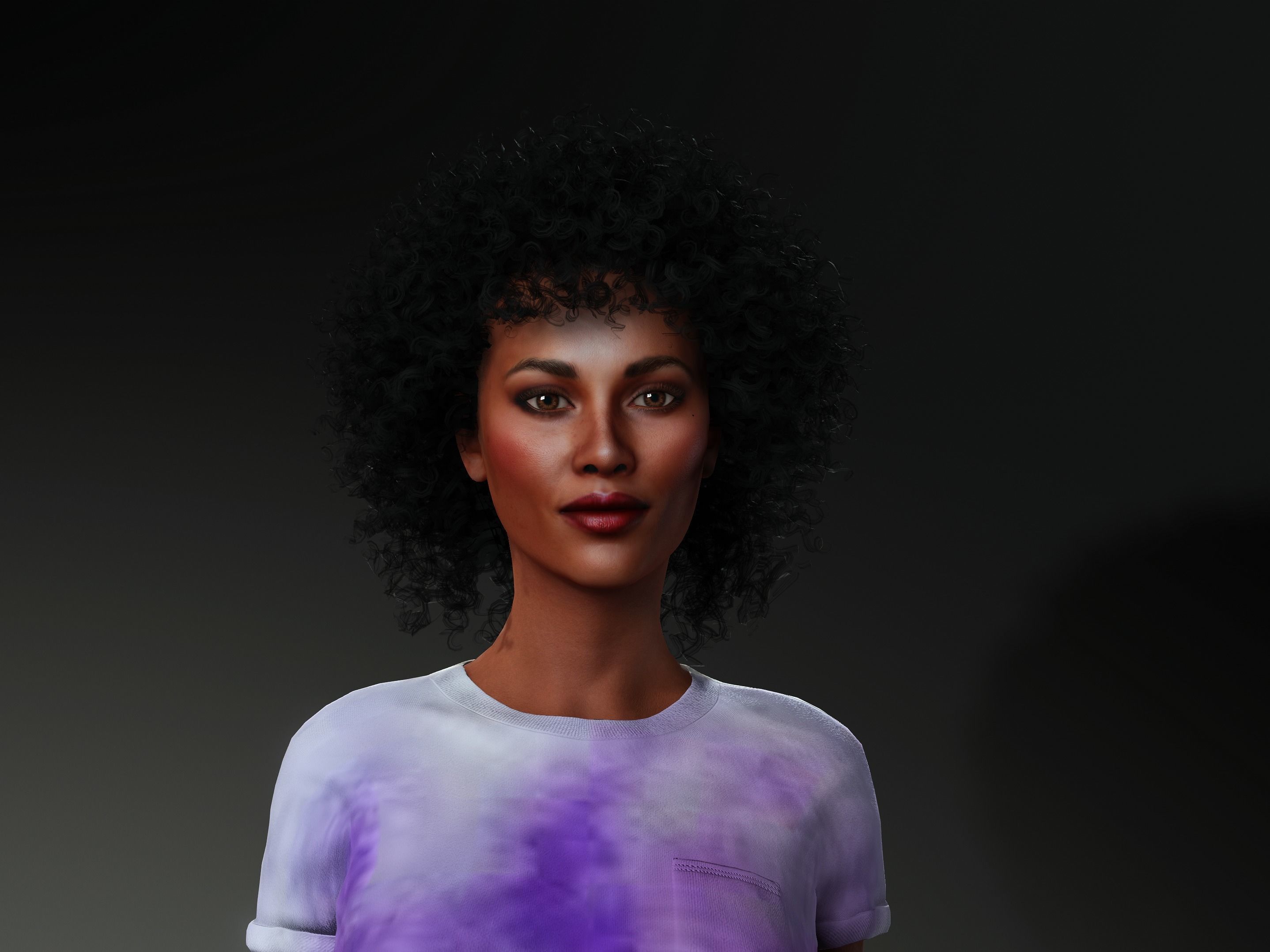 Imani-Female Character Low-poly 3D model_3