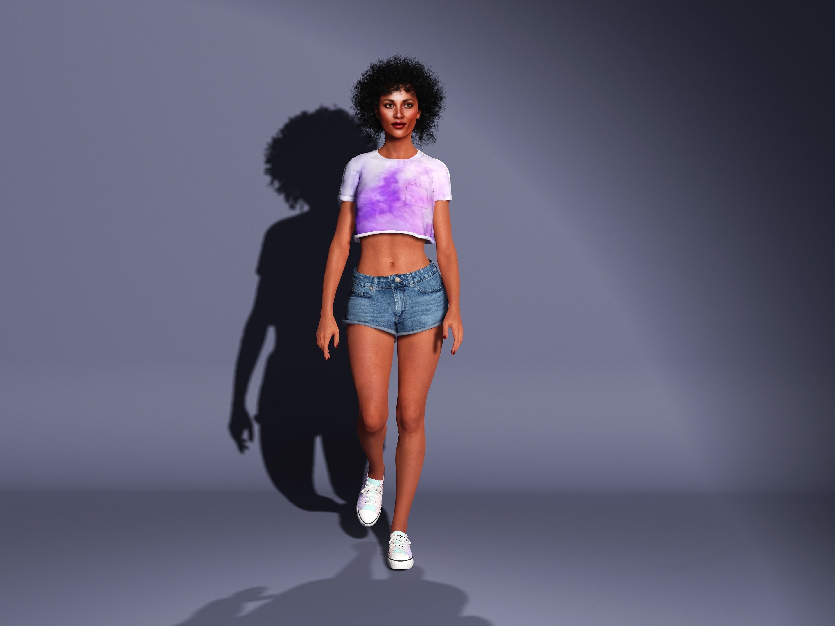 Imani-Female Character Low-poly 3D model_7