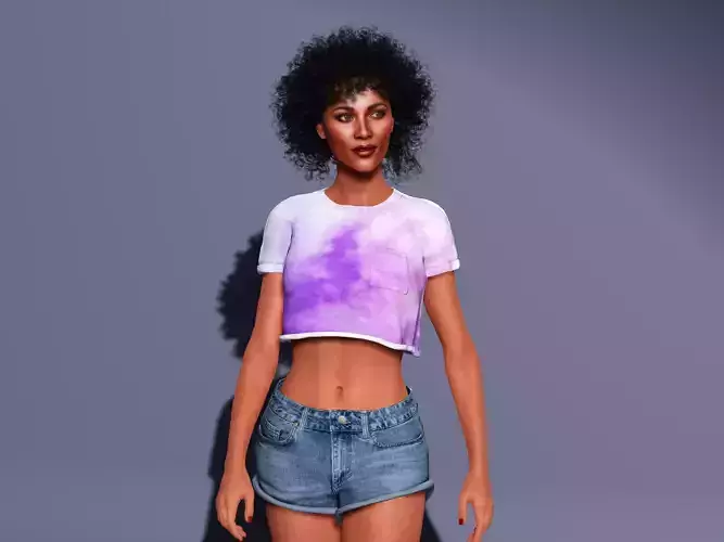 Imani-Female Character Low-poly 3D model Imani-Female Character Low-poly 3D model