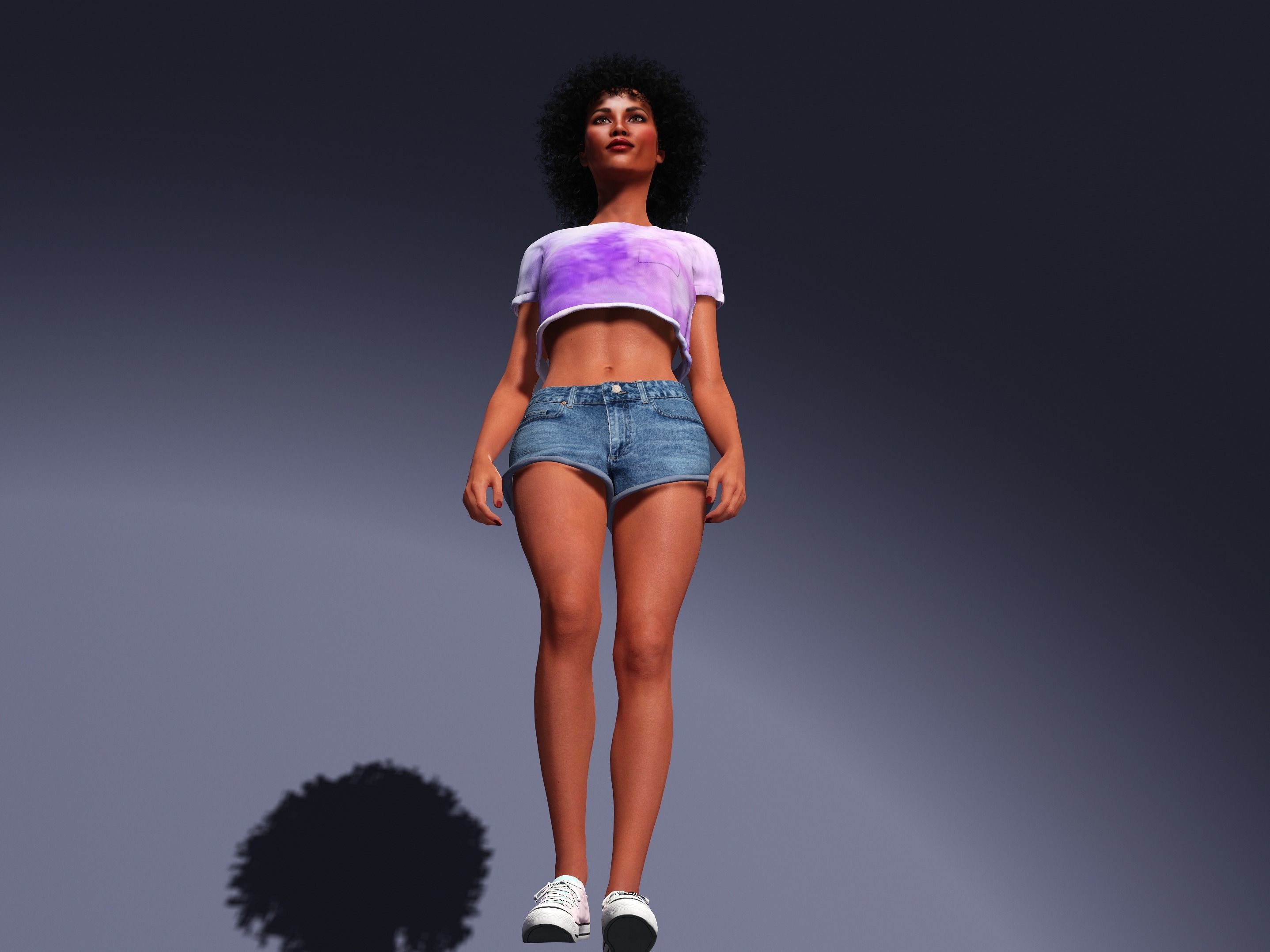 Imani-Female Character Low-poly 3D model_9