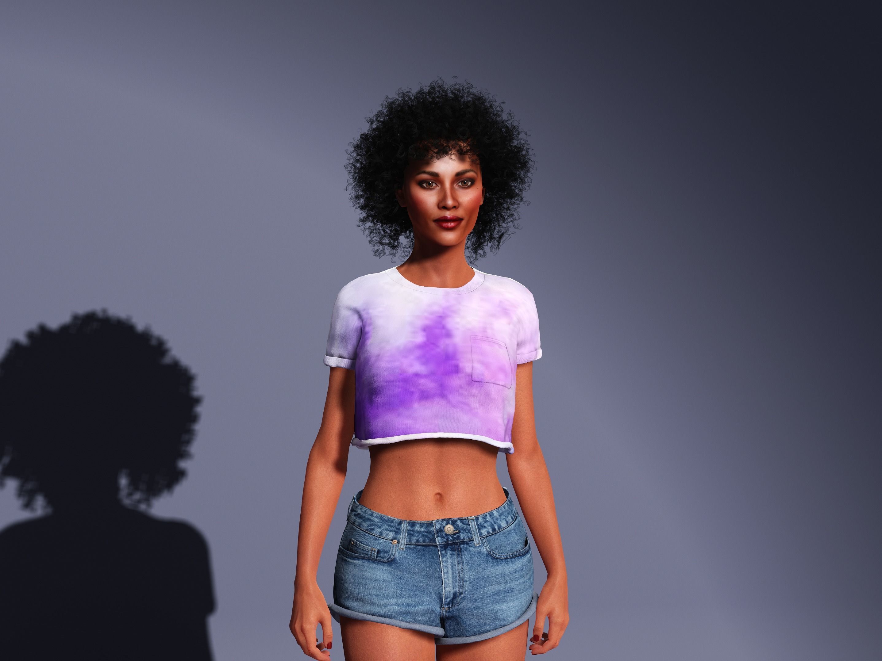 Imani-Female Character Low-poly 3D model_5