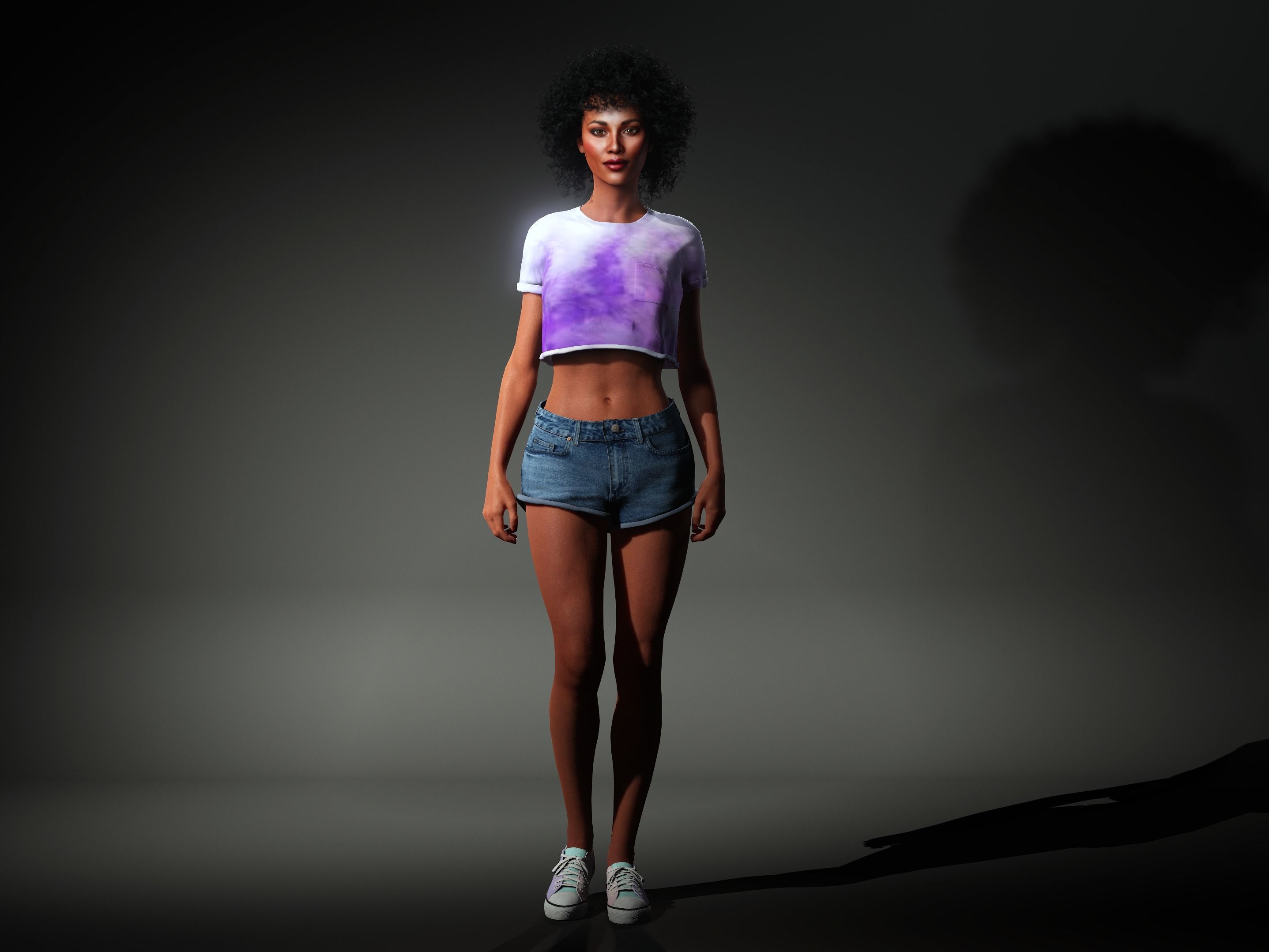 Imani-Female Character Low-poly 3D model_2