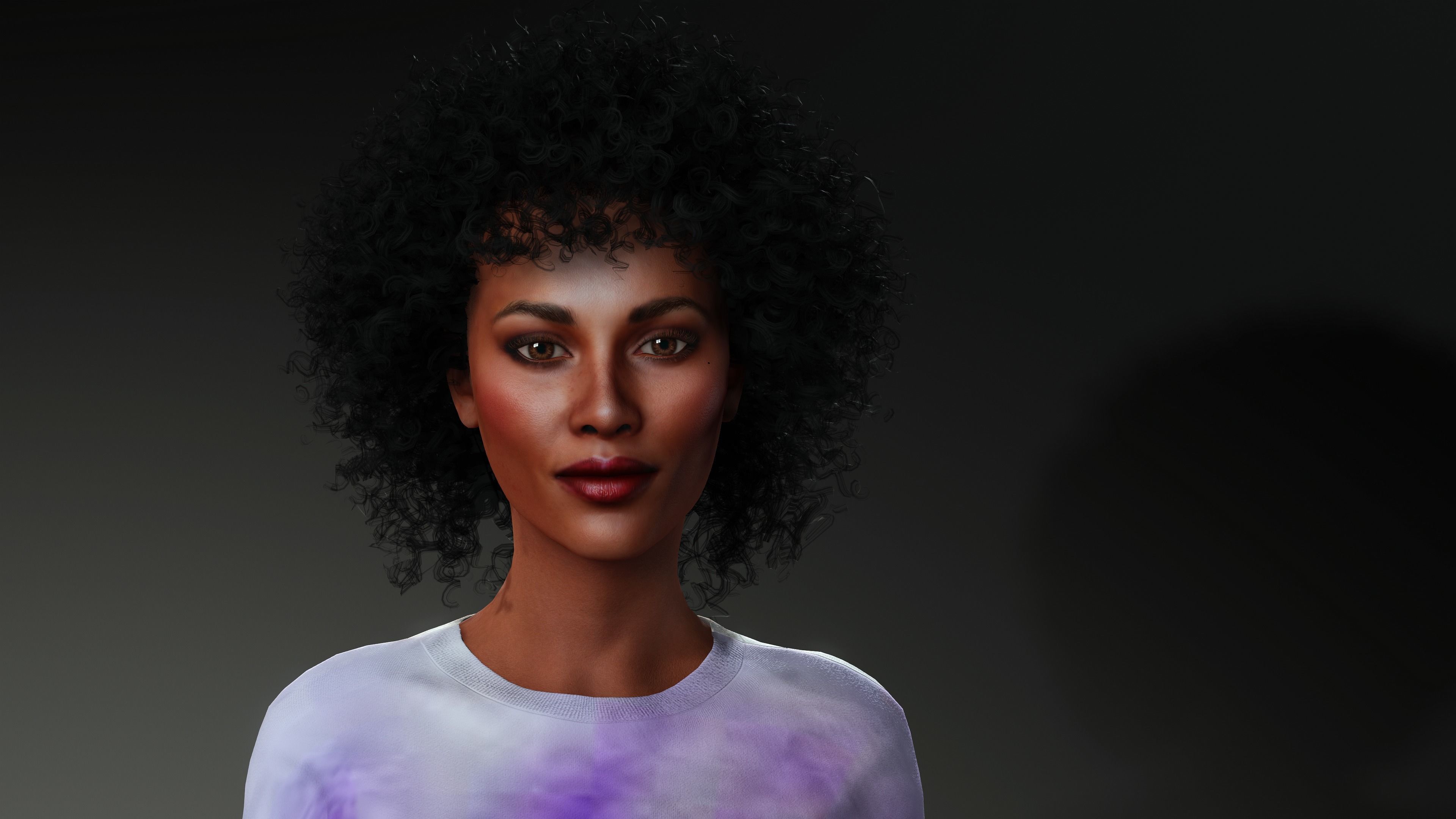 Imani-Female Character Low-poly 3D model_1