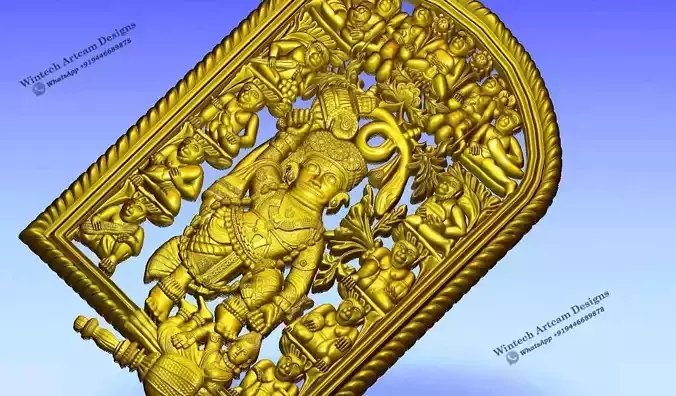 God Hanuman Relief Design