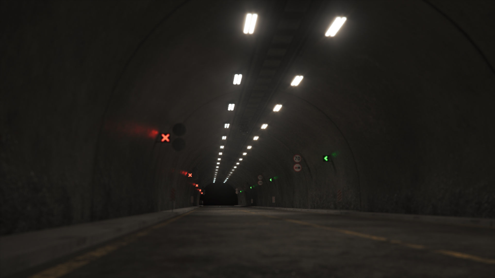 Impressive Highway Tunnel Low-poly 3D model_26