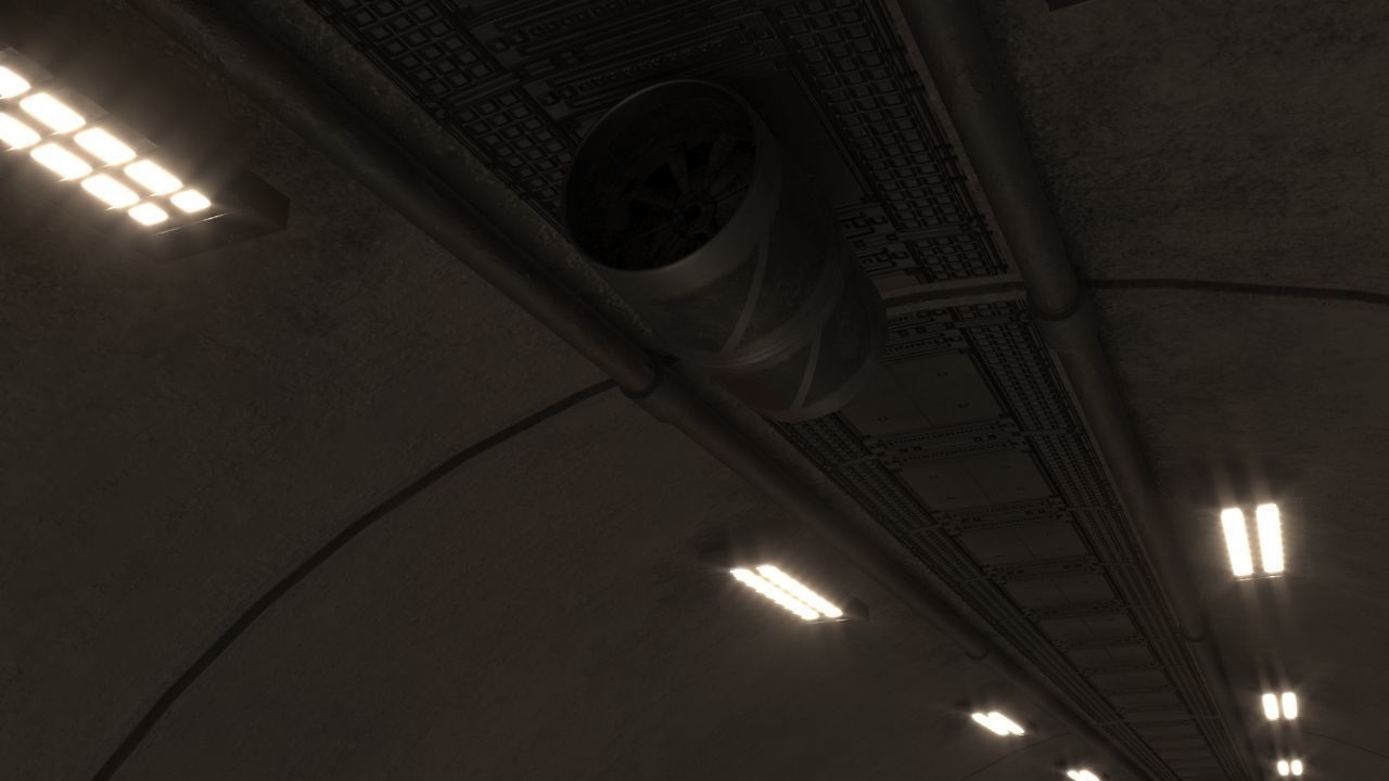 Impressive Highway Tunnel Low-poly 3D model_9