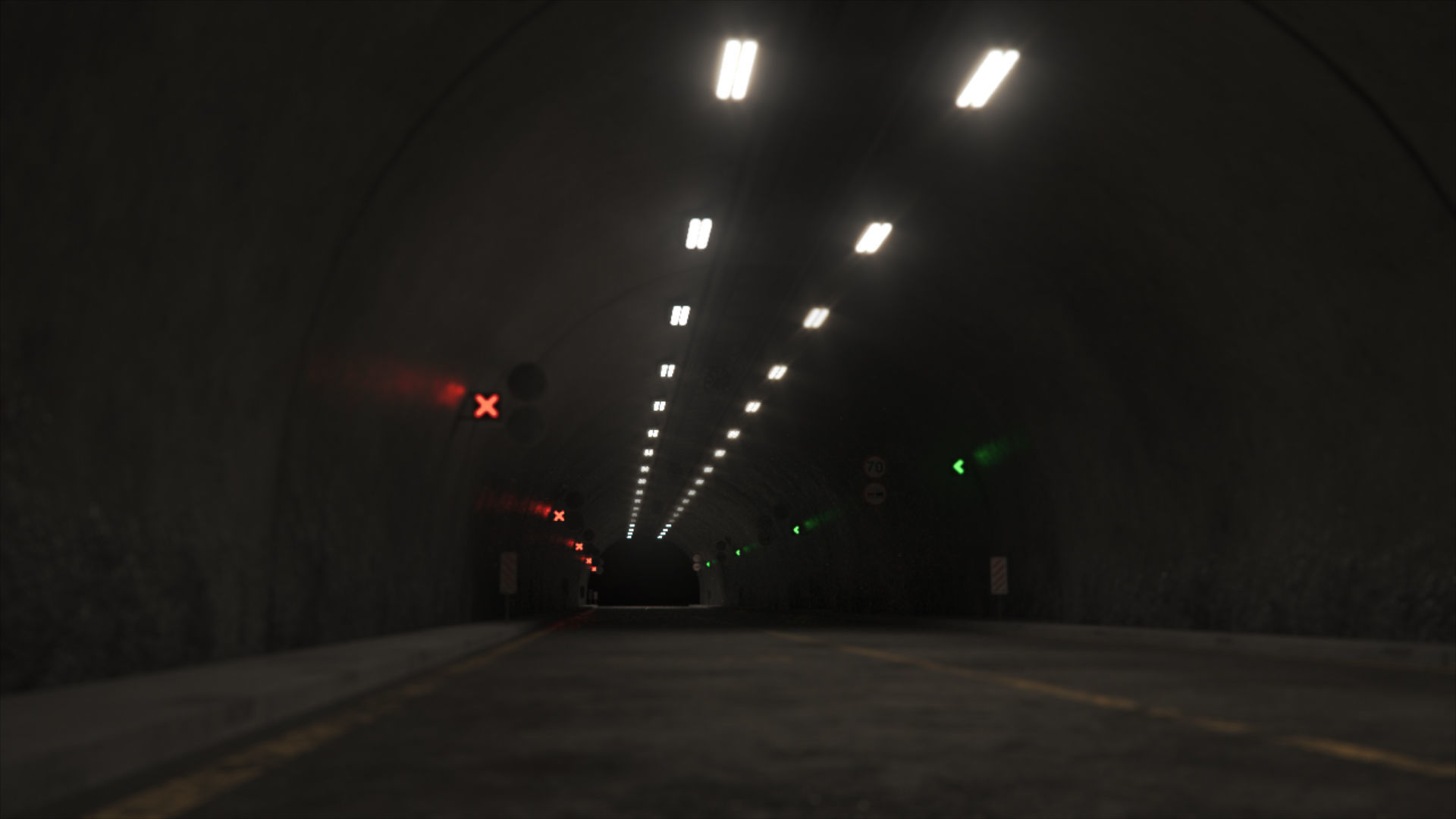 Impressive Highway Tunnel Low-poly 3D model_34