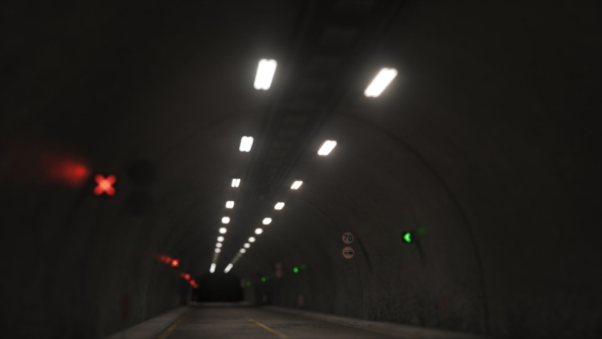 Impressive Highway Tunnel Low-poly 3D model_19