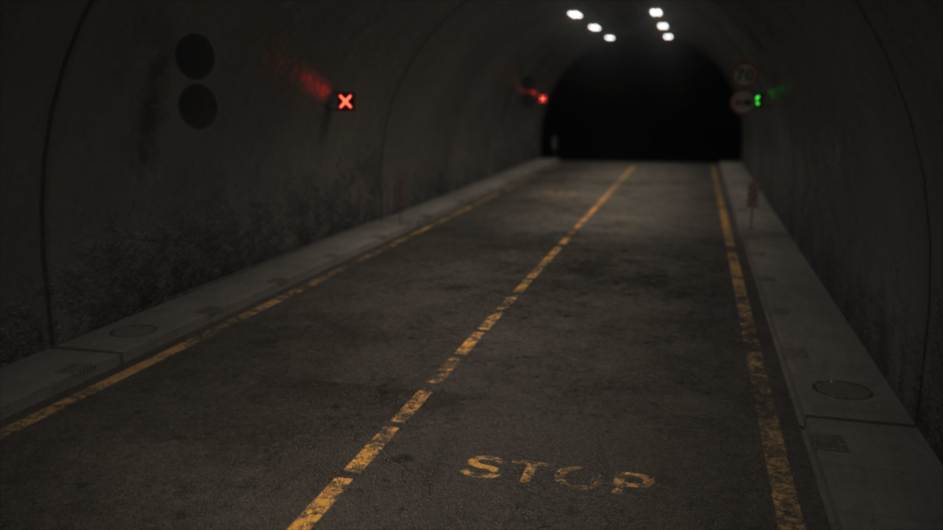 Impressive Highway Tunnel Low-poly 3D model_21
