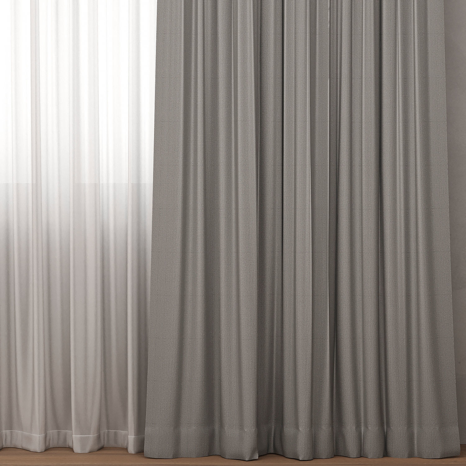 Curtain modern 01 3D model 3D model_3