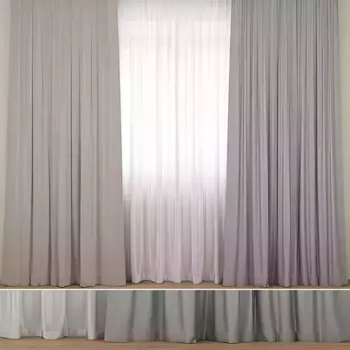 Curtain modern  01 3D model