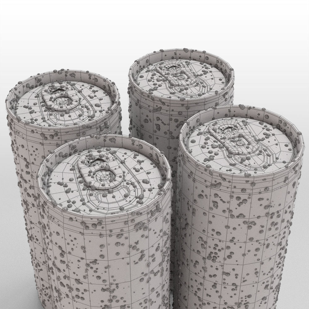 Red Bull Sugarfree Can 250ml with Spritz 3D model_43