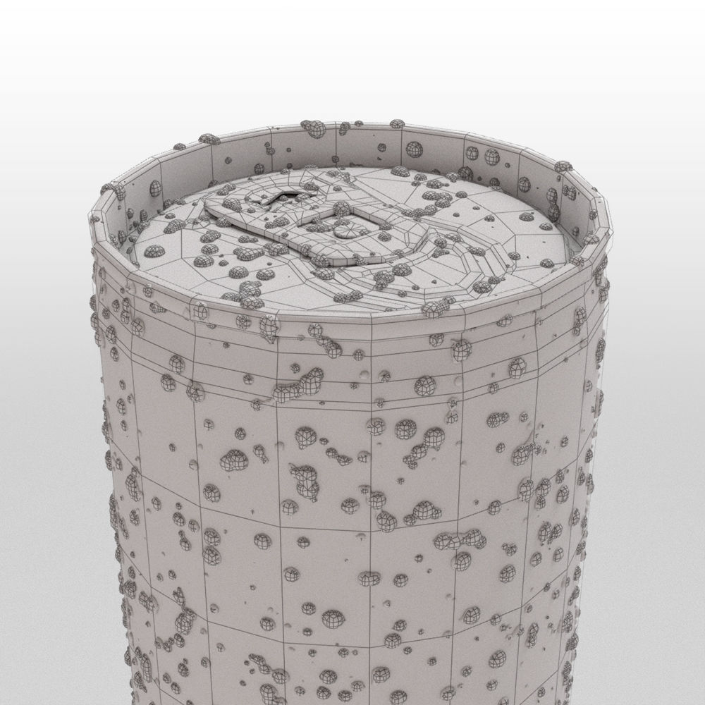 Red Bull Sugarfree Can 250ml with Spritz 3D model_41