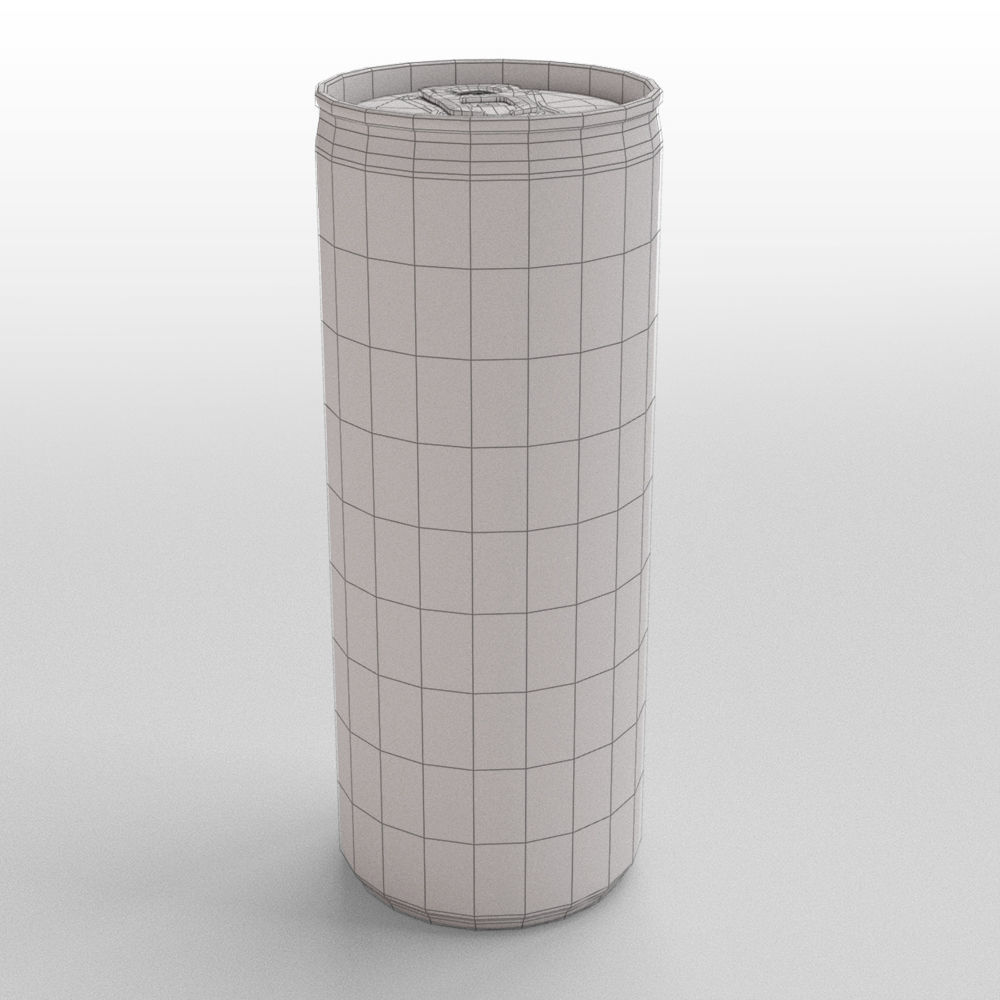 Red Bull Sugarfree Can 250ml with Spritz 3D model_35