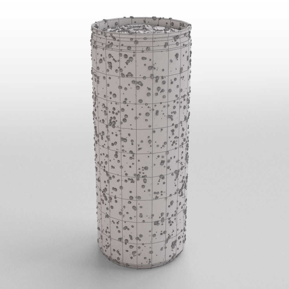 Red Bull Sugarfree Can 250ml with Spritz 3D model_40