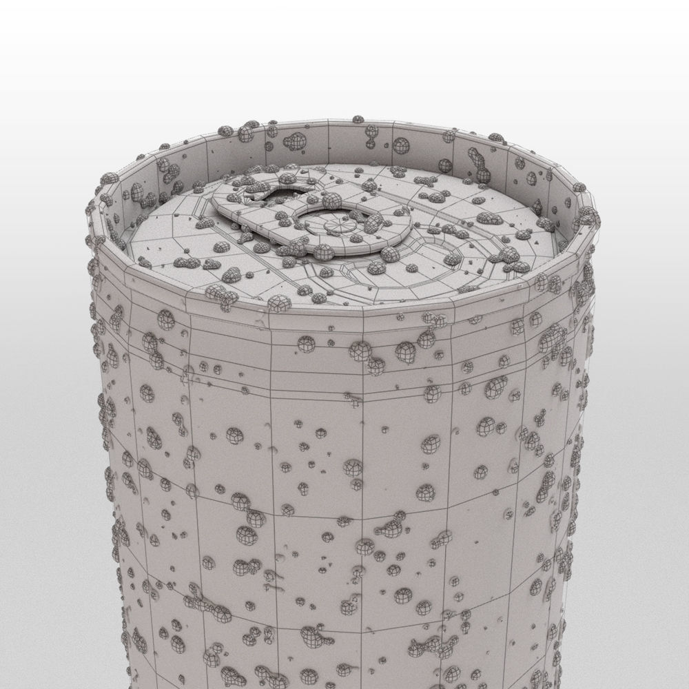 Red Bull Sugarfree Can 250ml with Spritz 3D model_42