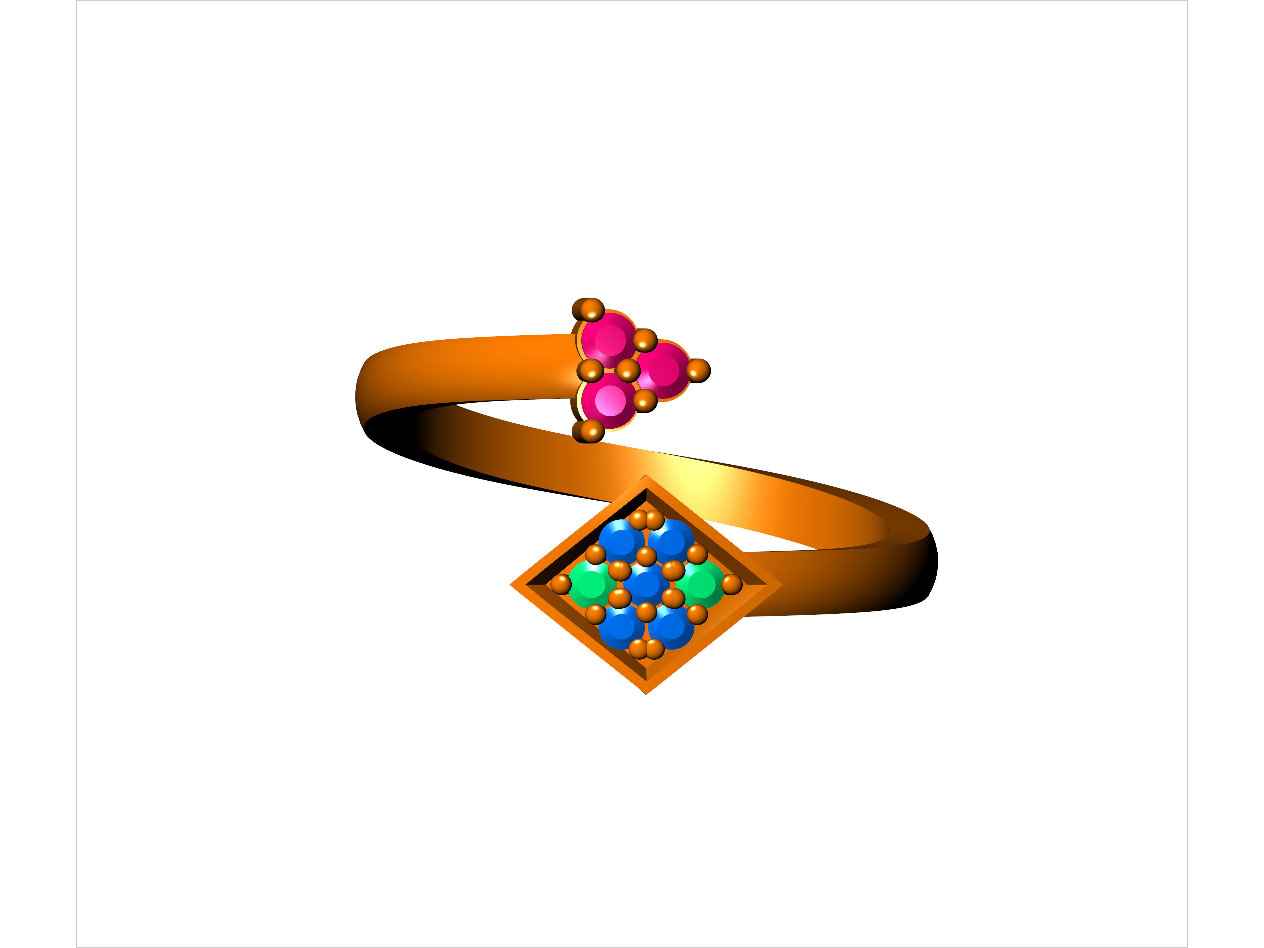 LADIES OPEN RING 3D model_2