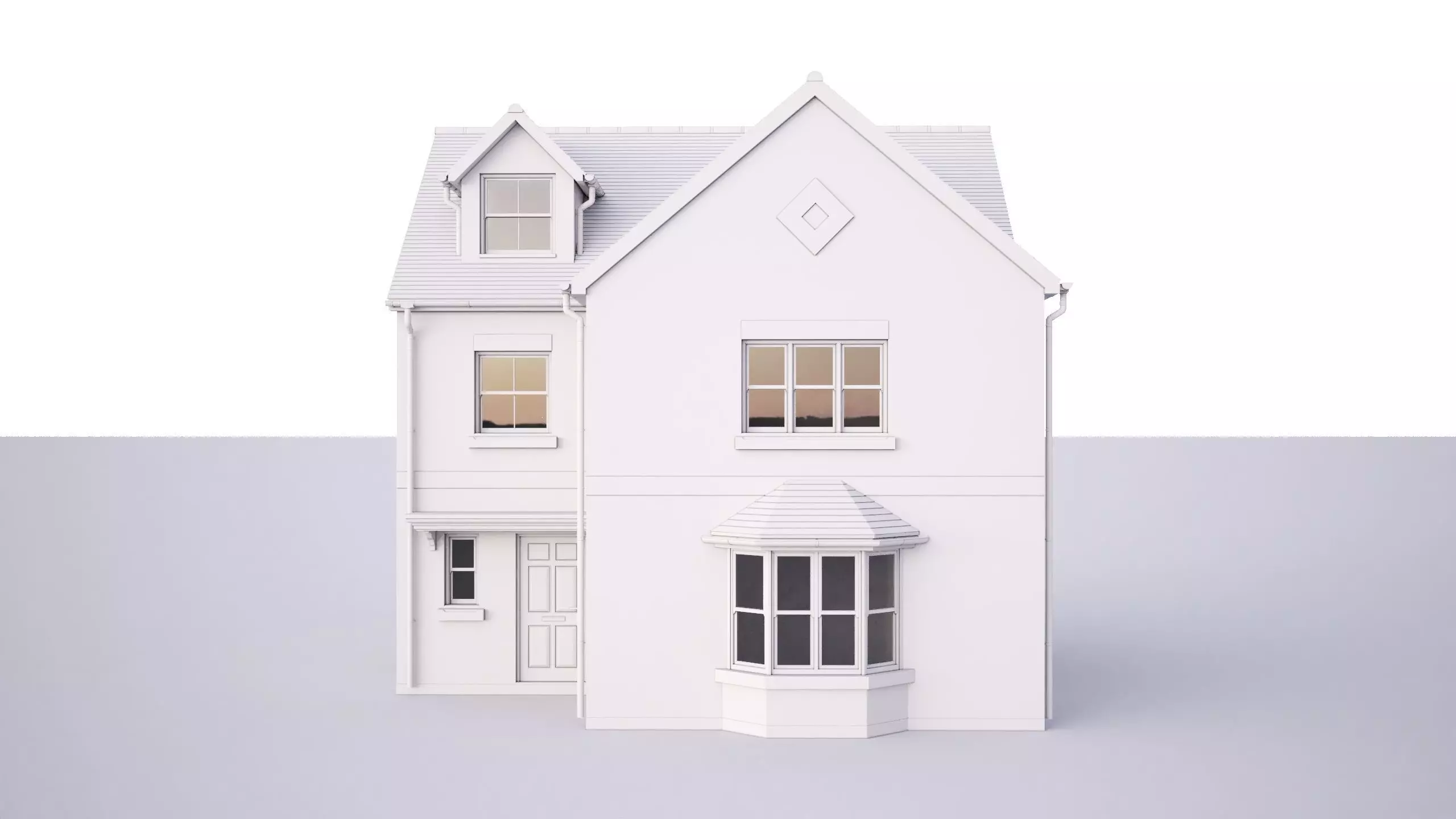British House Theale C 3D model_0