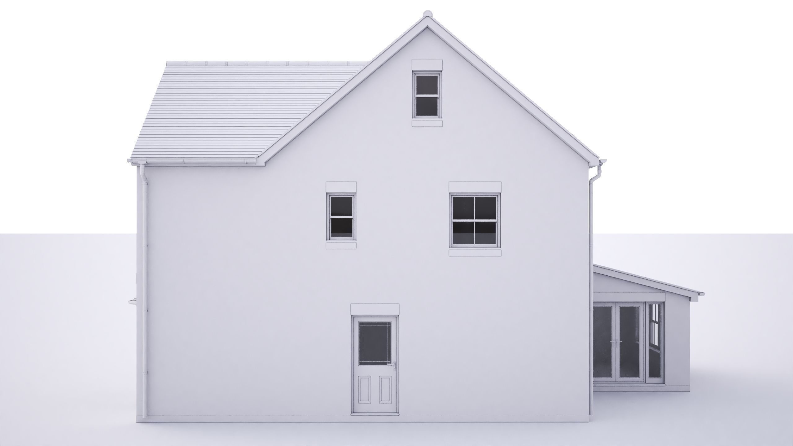 British House Theale C 3D model_4