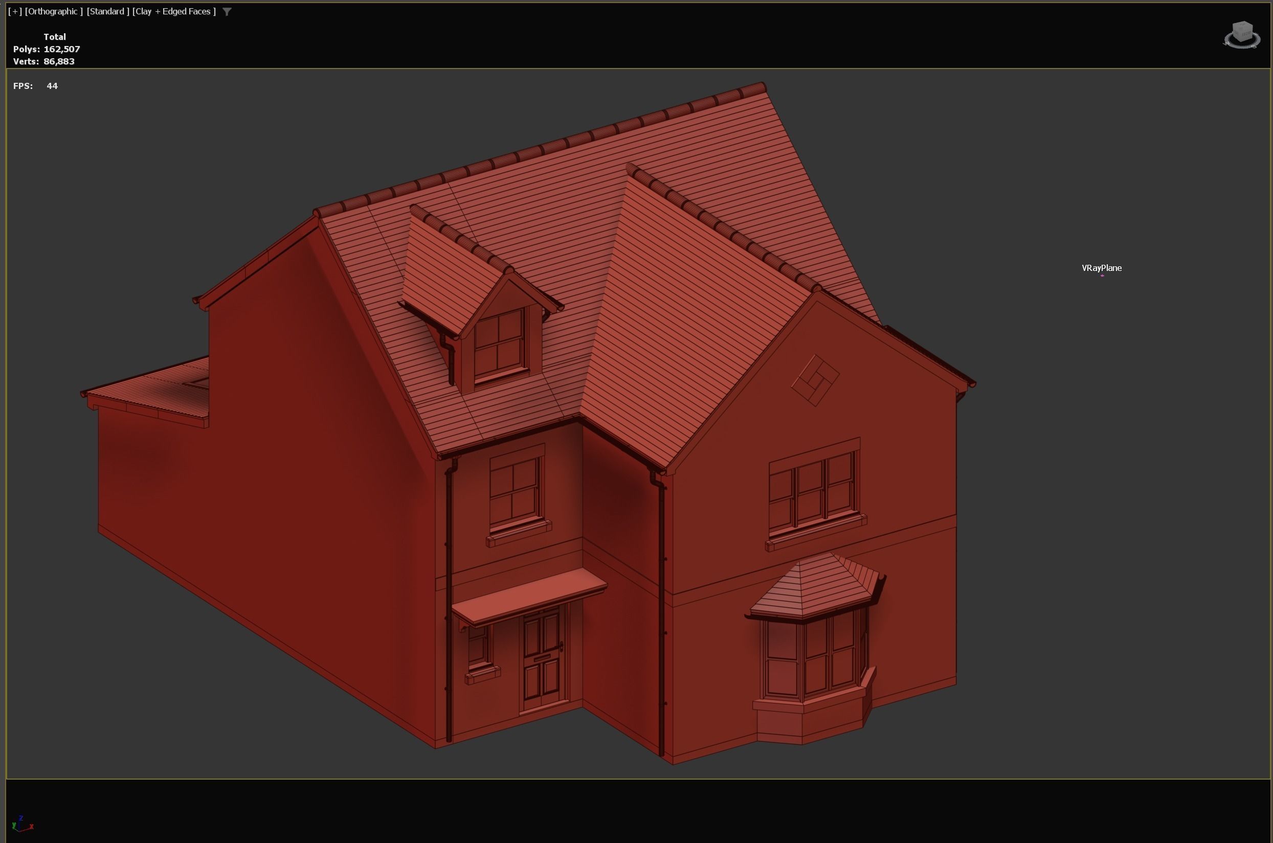 British House Theale C 3D model_7