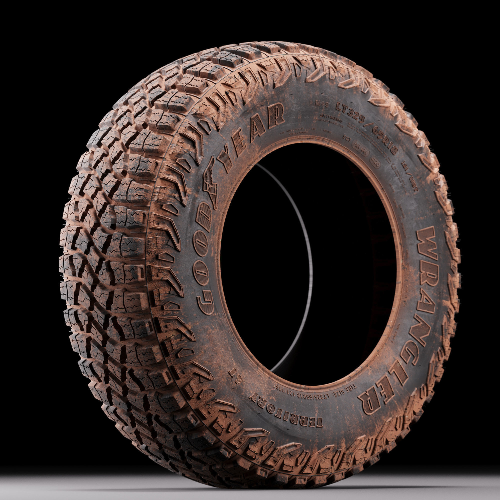 Good Year Wrangler off road tire 3D model_1