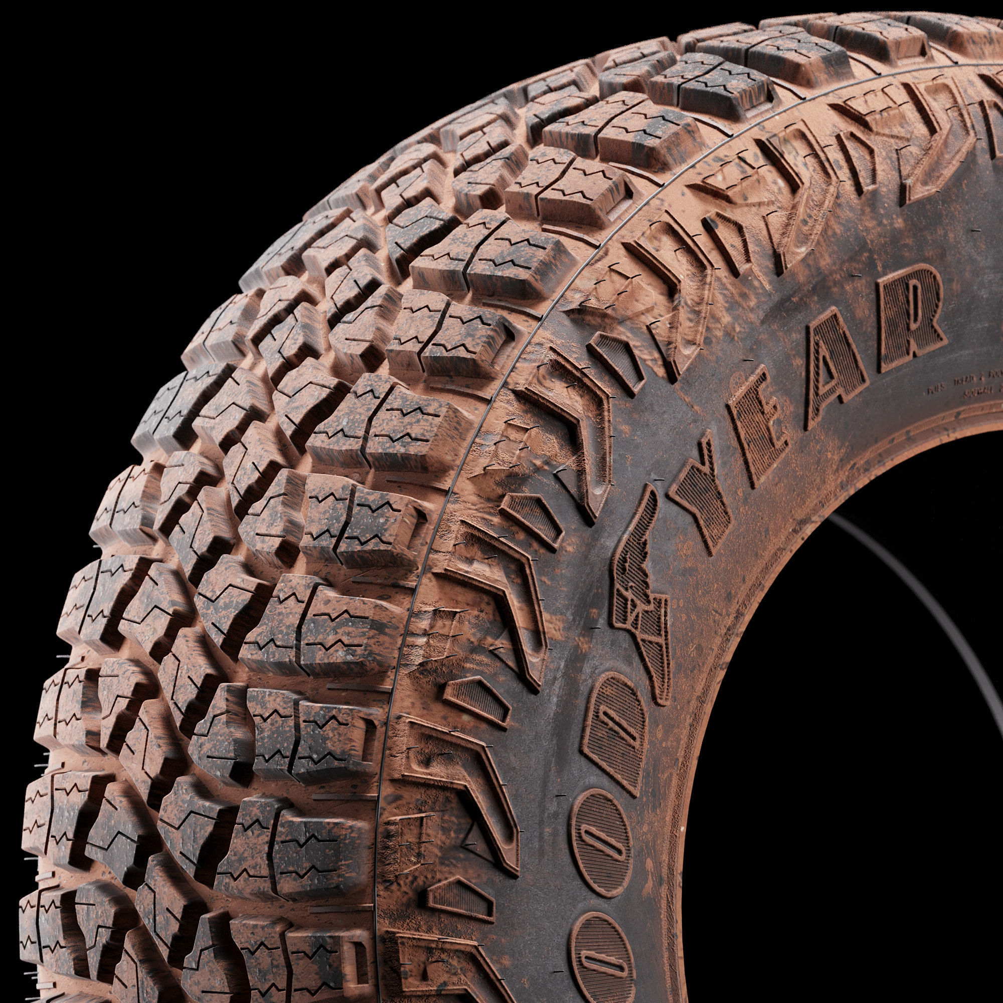 Good Year Wrangler off road tire 3D model_3