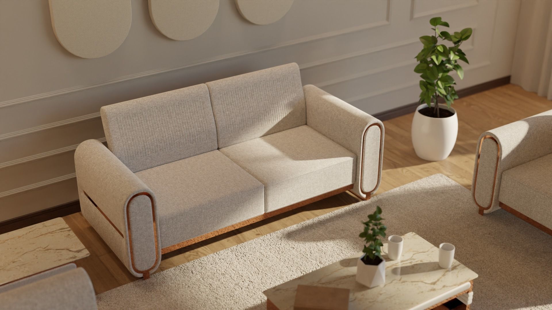 Living Room - 04 Low-poly 3D model_6