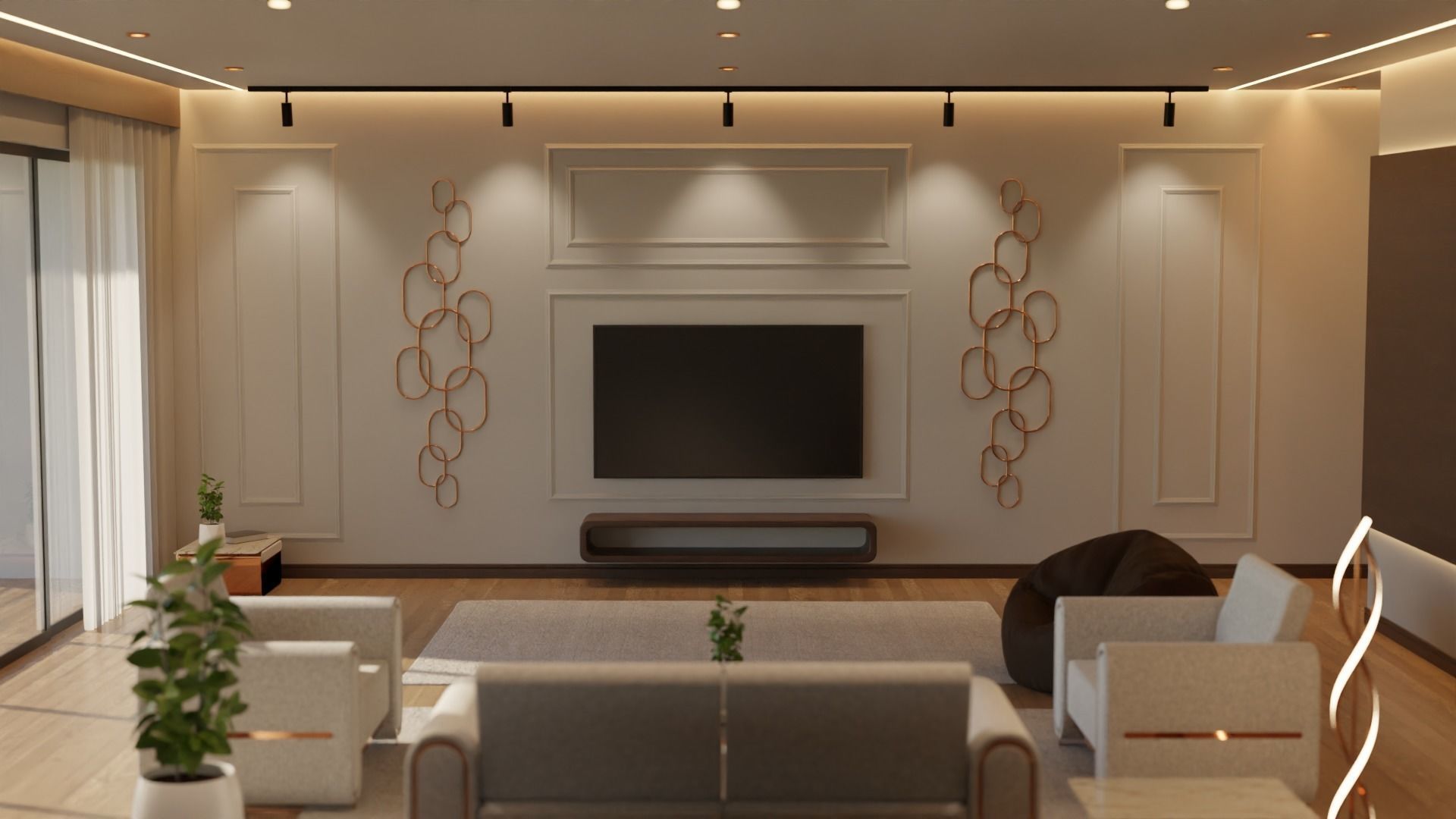 Living Room - 04 Low-poly 3D model_32