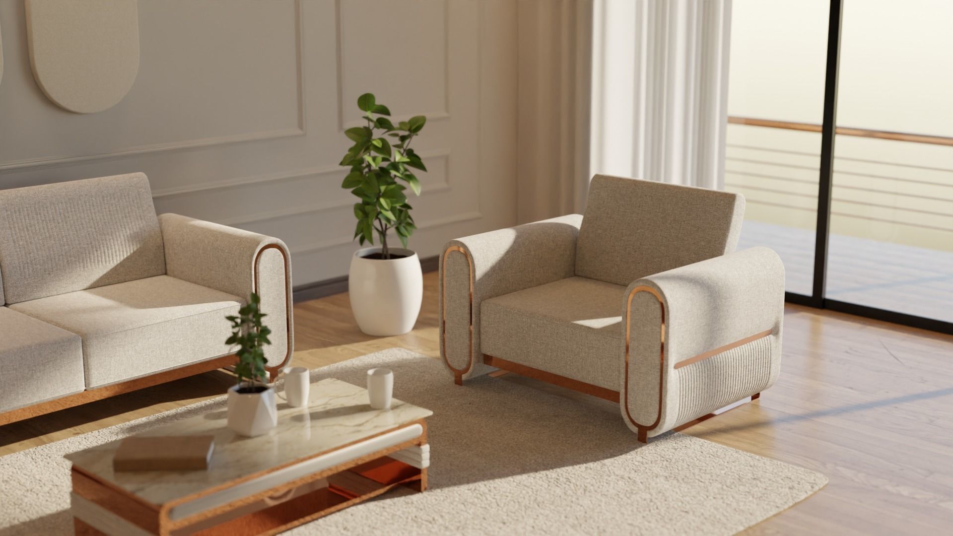 Living Room - 04 Low-poly 3D model_2