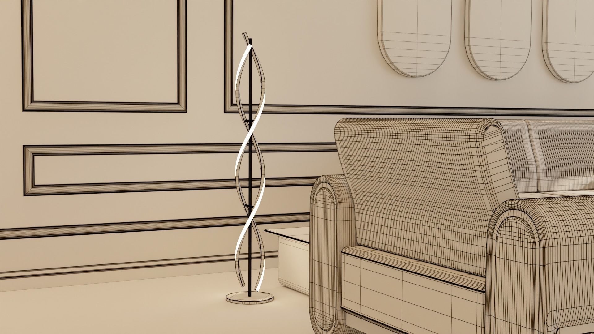 Living Room - 04 Low-poly 3D model_17