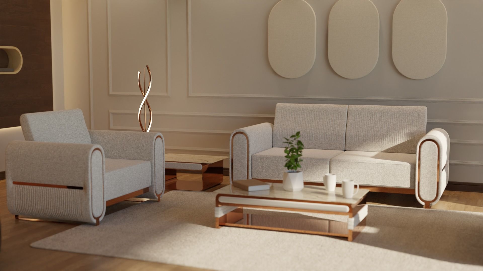 Living Room - 04 Low-poly 3D model_14