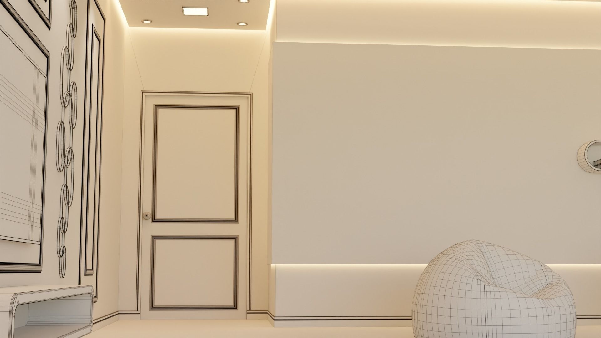 Living Room - 04 Low-poly 3D model_39