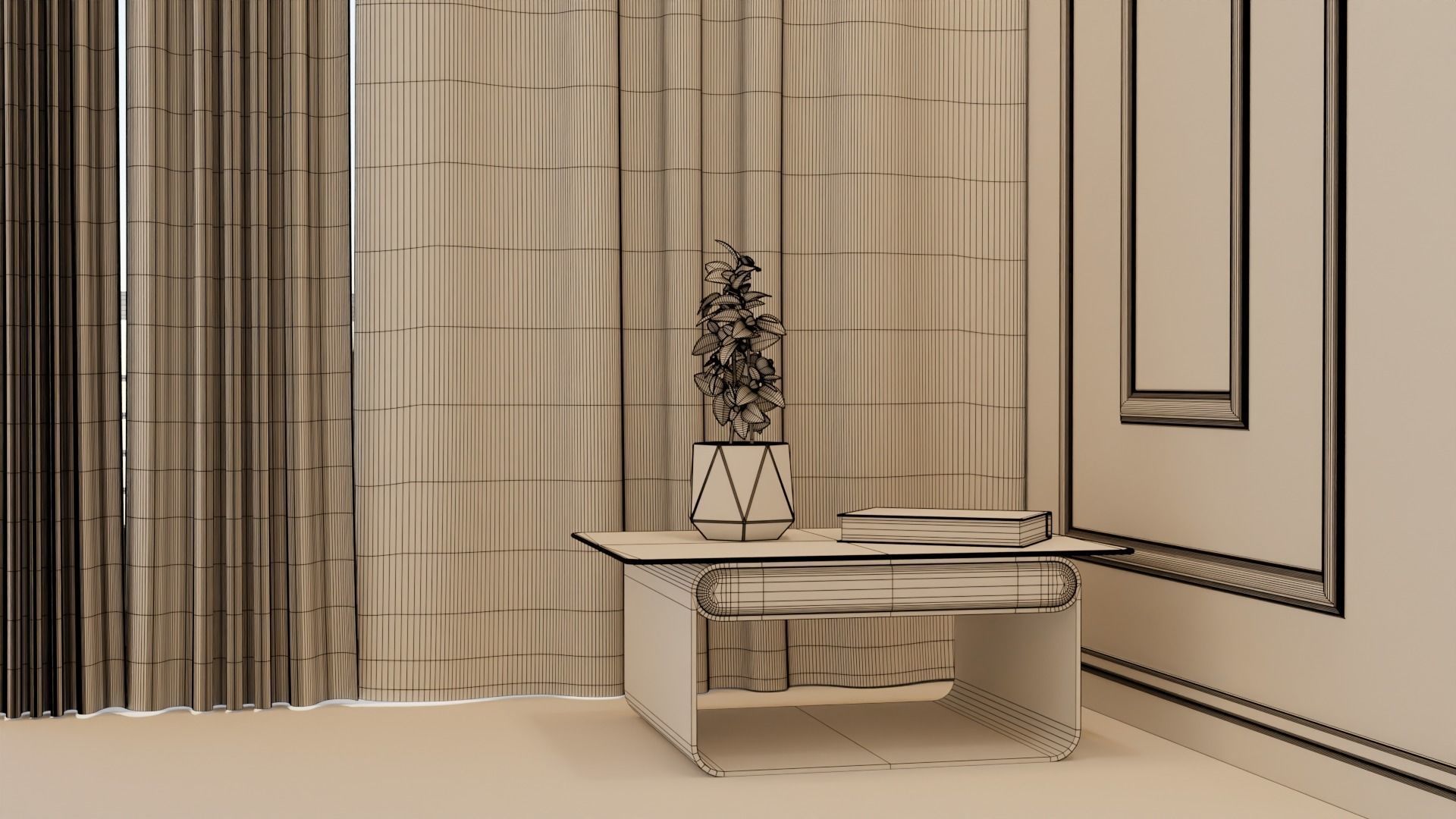 Living Room - 04 Low-poly 3D model_27