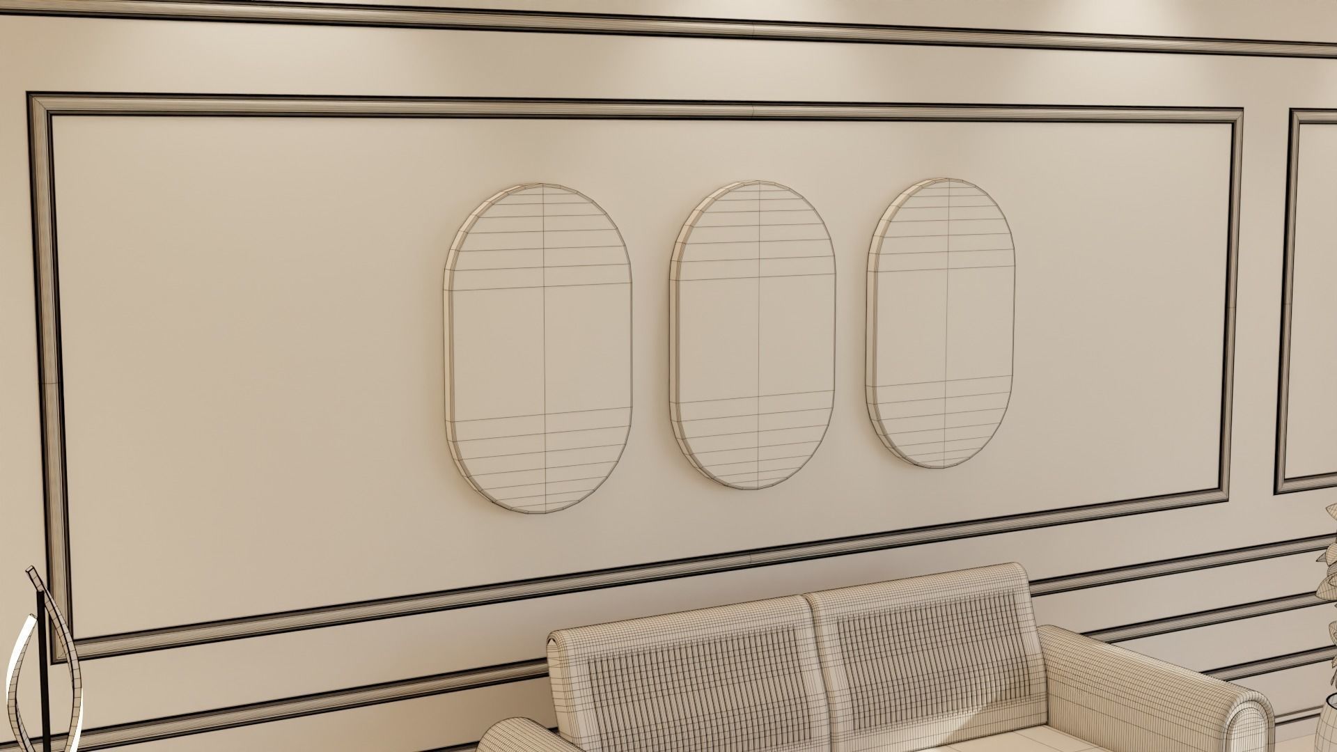 Living Room - 04 Low-poly 3D model_9