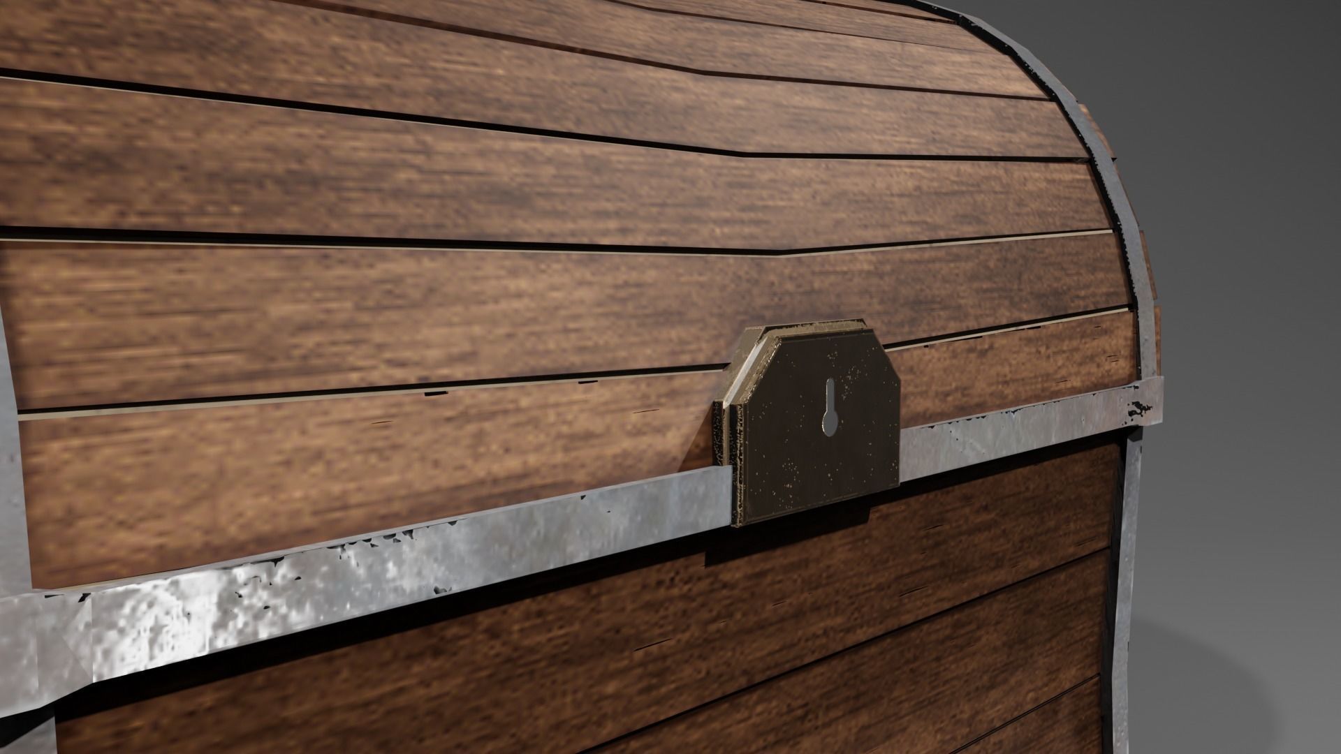 Chest box Low-poly 3D model_1