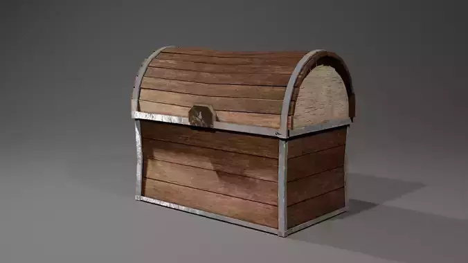 Chest box Low-poly 3D model
