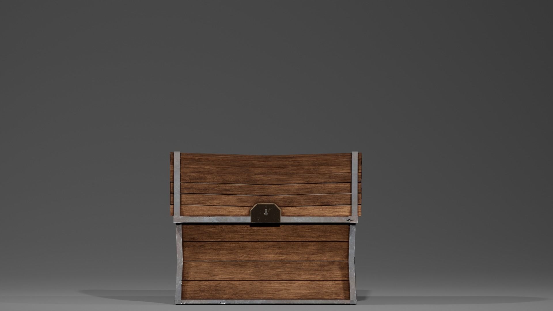 Chest box Low-poly 3D model_3