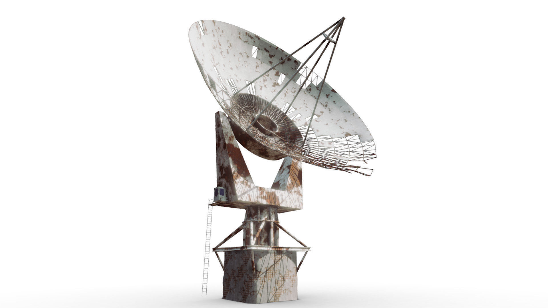 Satellite Dish Low-poly 3D model_6