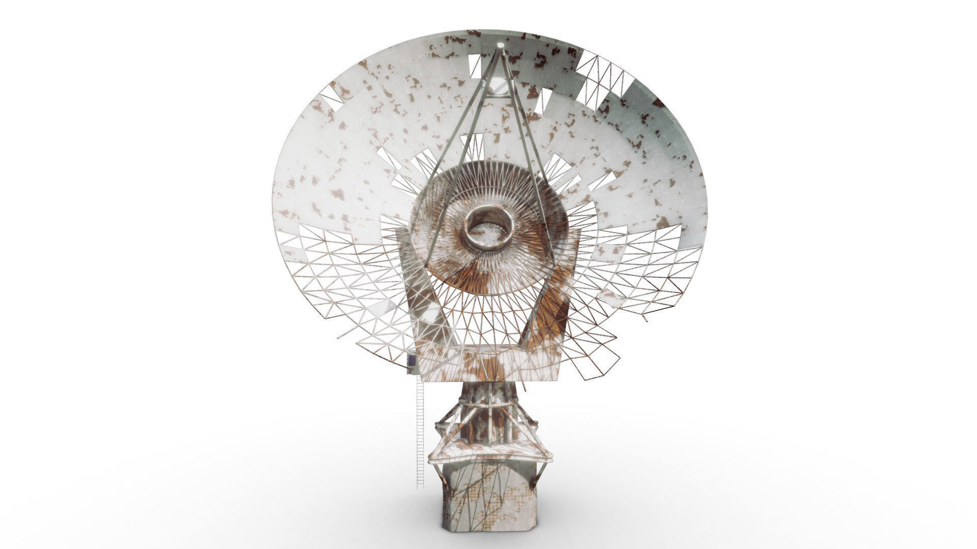 Satellite Dish Low-poly 3D model_8