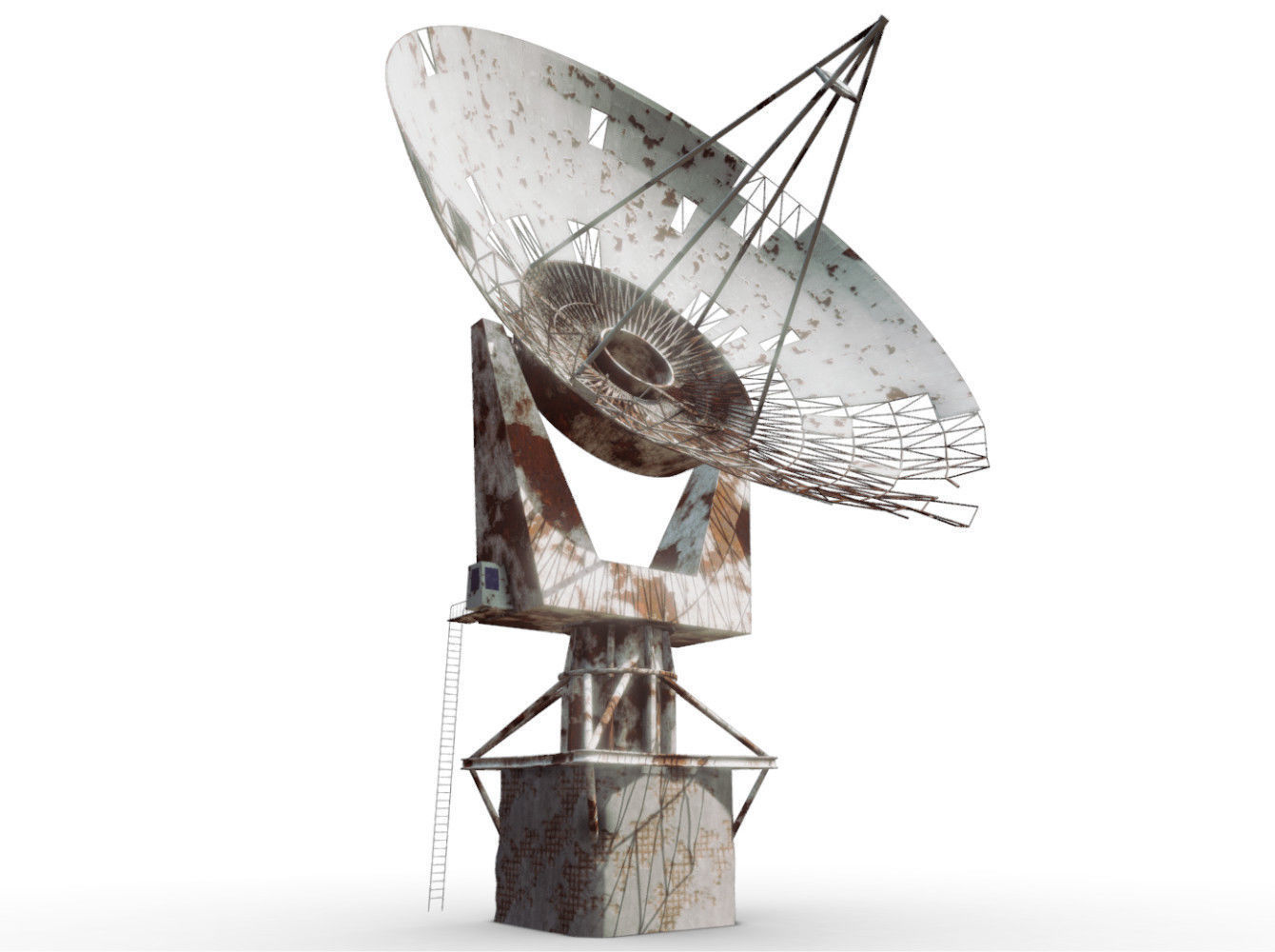Satellite Dish Low-poly 3D model_5