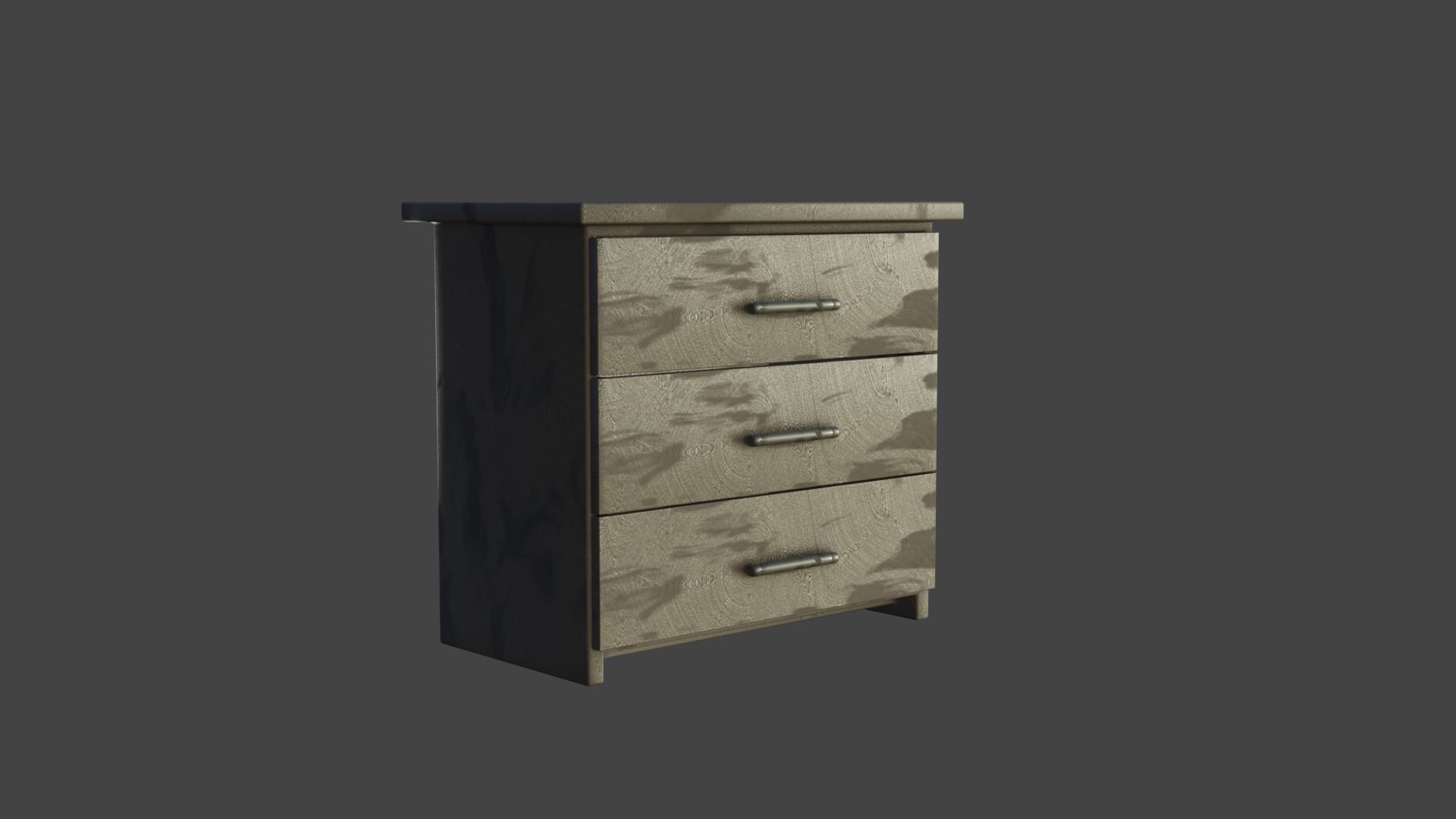 OLD CHEST OF DRAWERS Free low-poly 3D model_3
