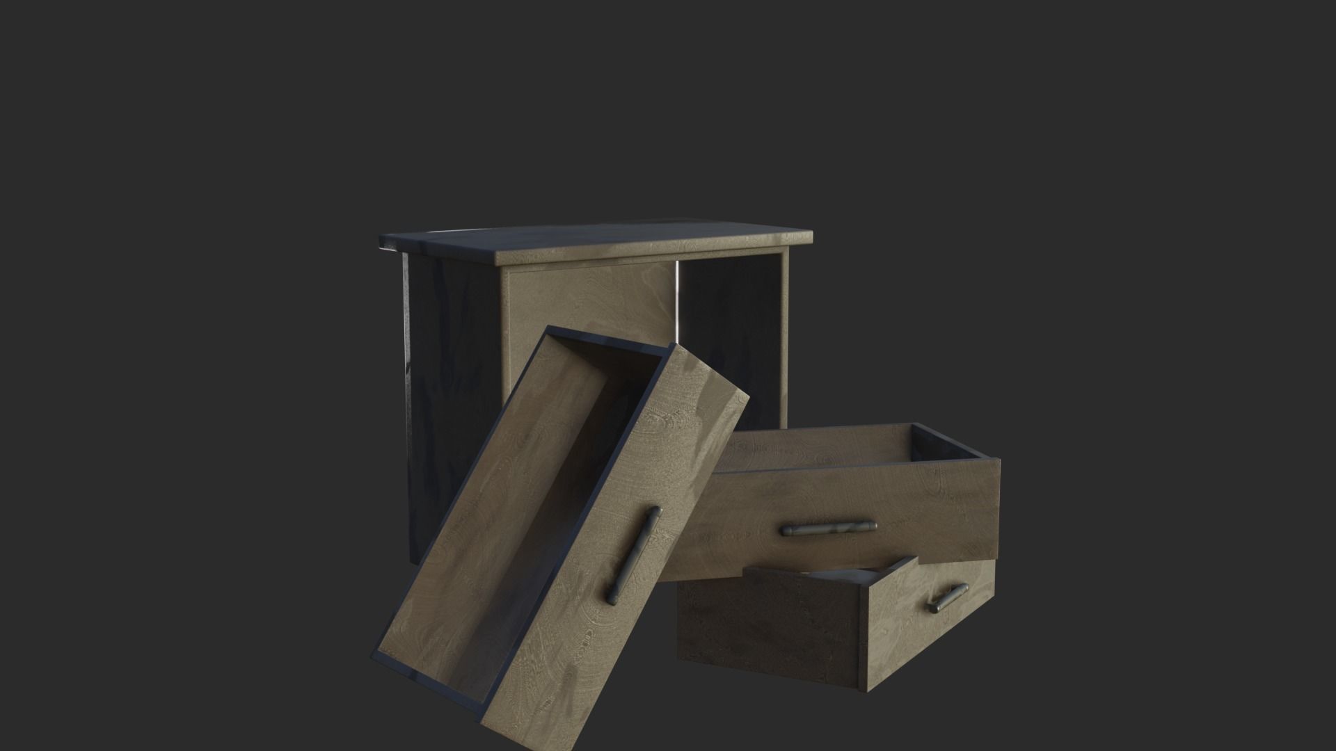 OLD CHEST OF DRAWERS Free low-poly 3D model_6
