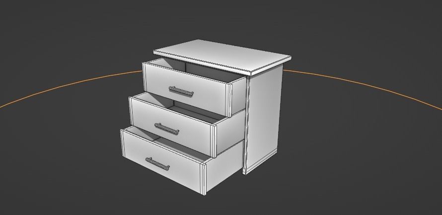OLD CHEST OF DRAWERS Free low-poly 3D model_8