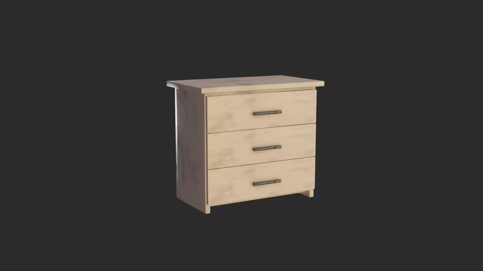 OLD CHEST OF DRAWERS Free low-poly 3D model_0