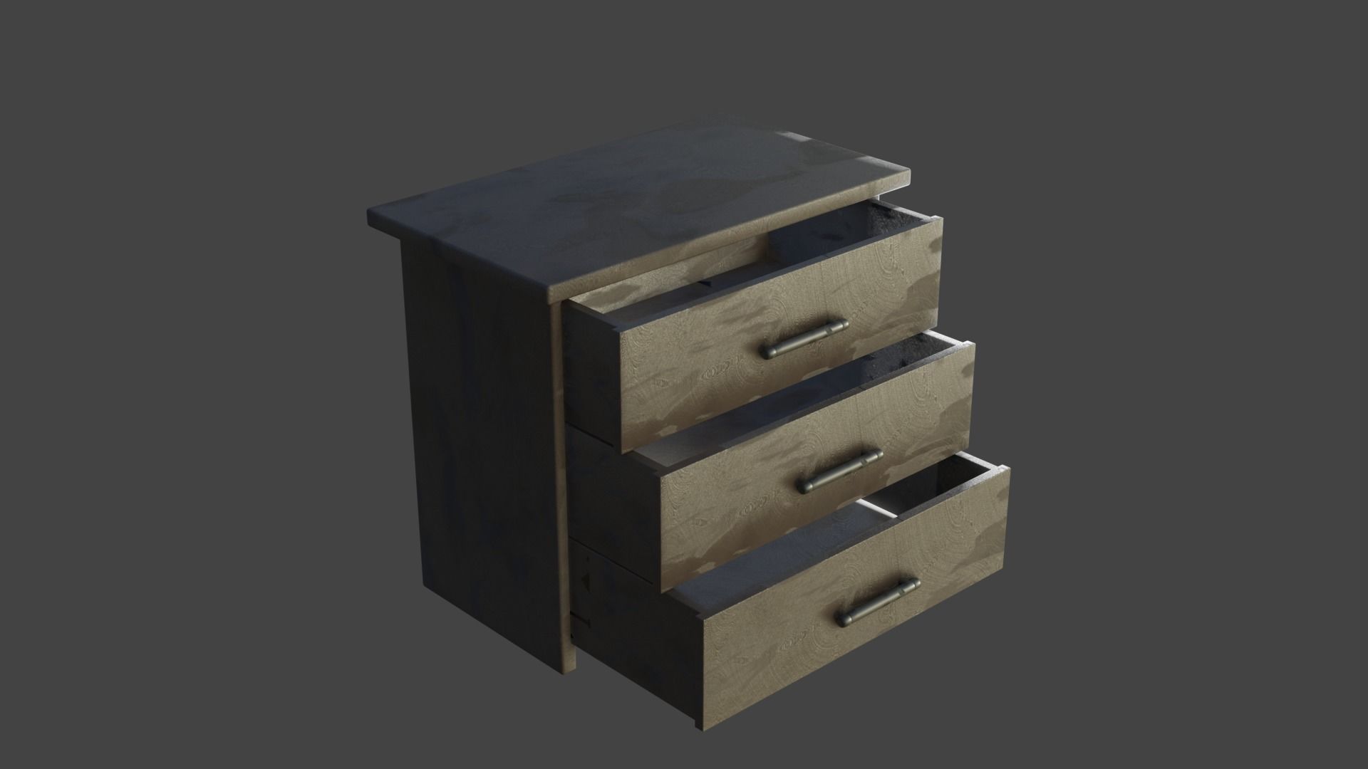 OLD CHEST OF DRAWERS Free low-poly 3D model_4