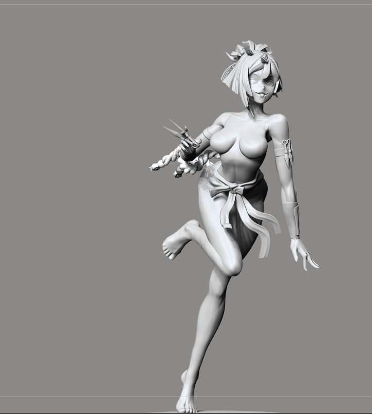 Yuzuriha Hell paradise NSFW version 3D print model_24